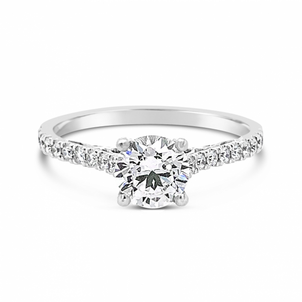 14k White Gold Diamond Engagement Ring Sausalito Jewelers