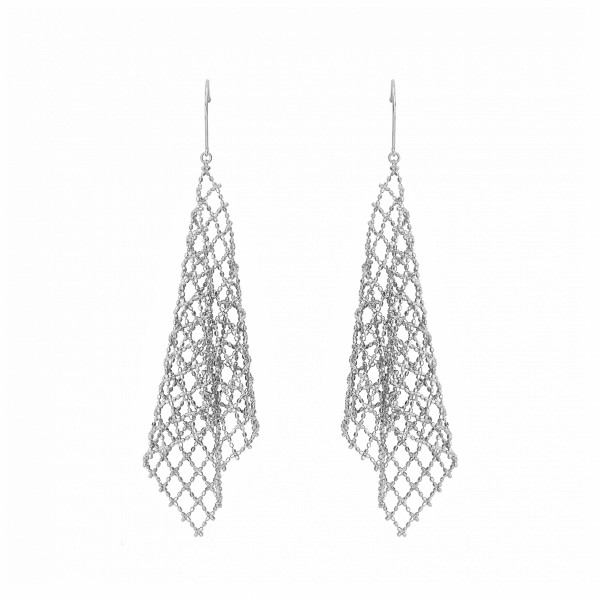 black mesh earrings